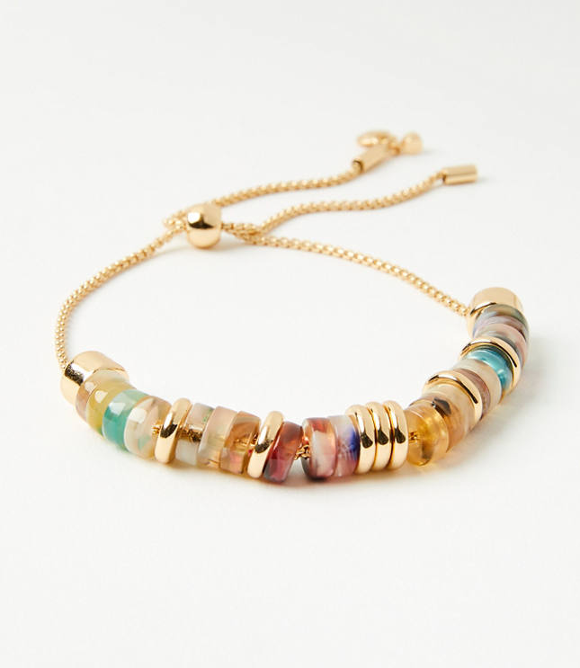 Tortoiseshell Print Spliced Pull Tie Bracelet