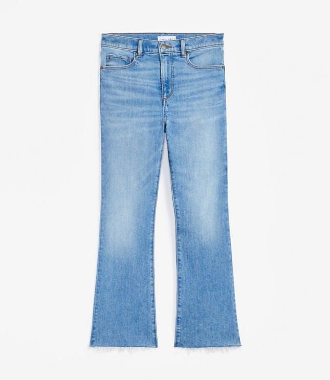Fresh Cut High Rise Kick Crop Jeans Authentic Light Indigo Wash