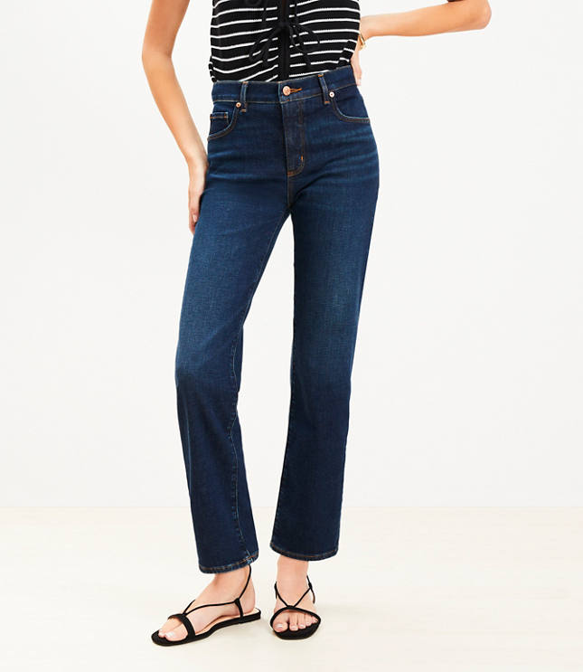 Mid Rise Slim Jeans in Rich Dark Indigo Wash