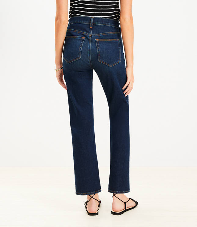 Mid Rise Slim Jeans in Rich Dark Indigo Wash