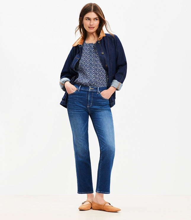 Mid Rise Slim Jeans in Original Medium Stone Wash