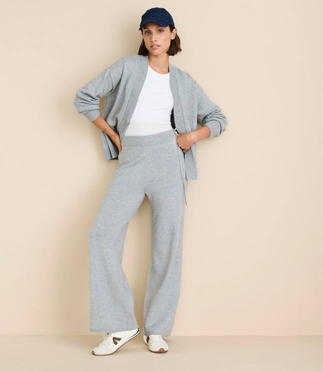 Lou & Grey Heathered Softened Wide Leg Pants