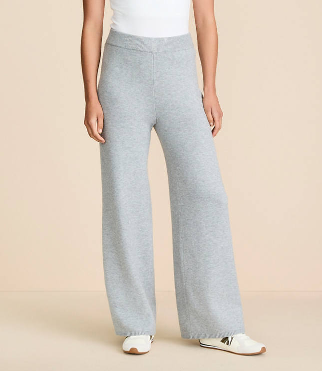 Lou & Grey Heathered Softened Wide Leg Pants