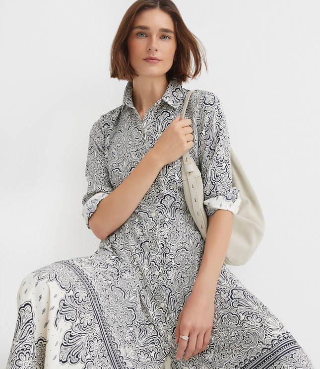 Paisley Midi Shirtdress