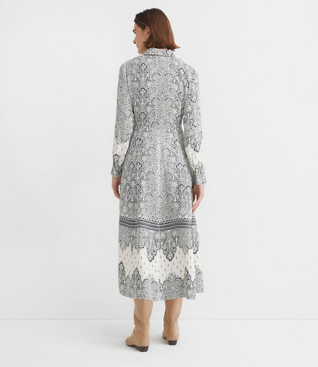Paisley Midi Shirtdress