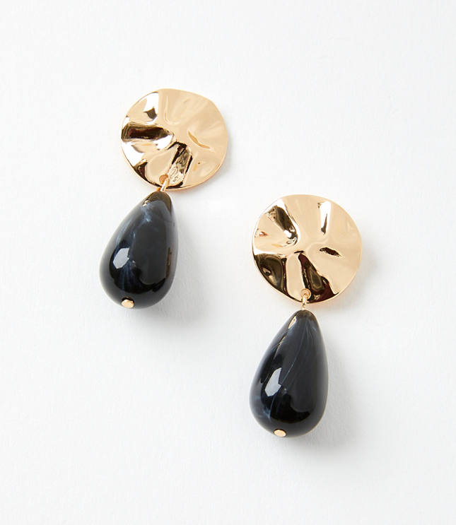 Resin Coin Drop Earrings