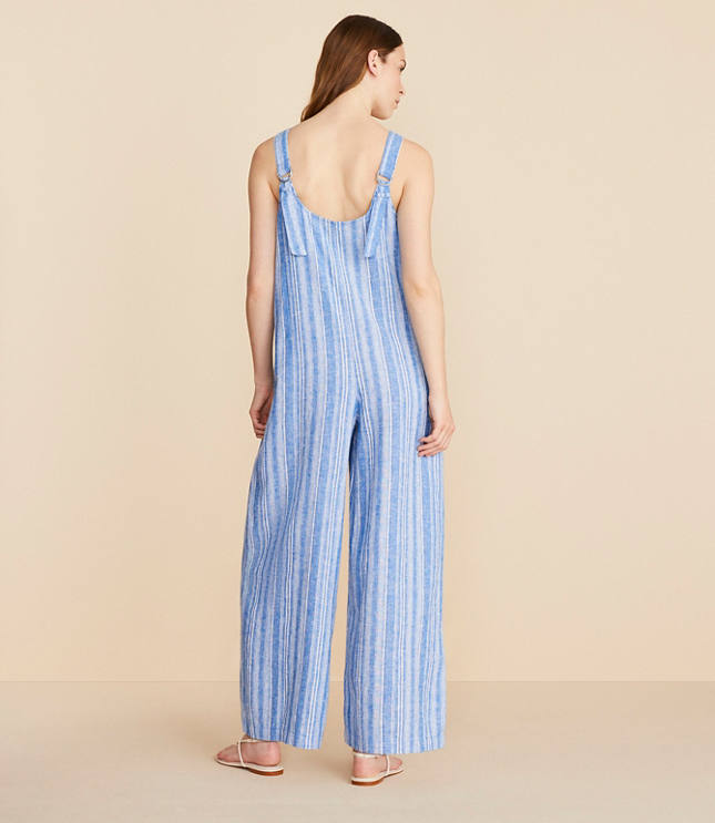 Lou & Grey Striped Linen Cotton Jumpsuit