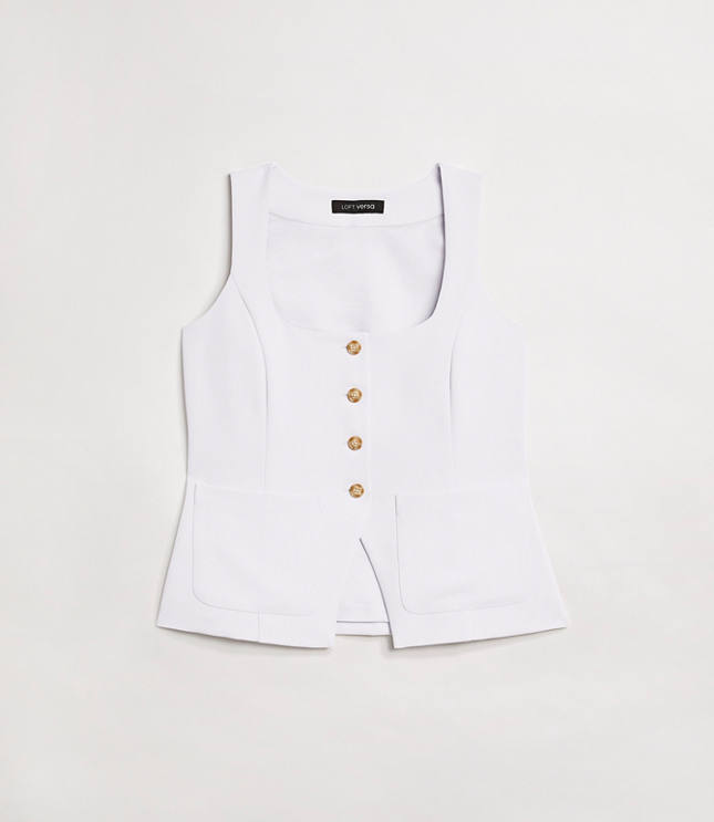 LOFT Versa Crepe Drape Tank Pocket Vest