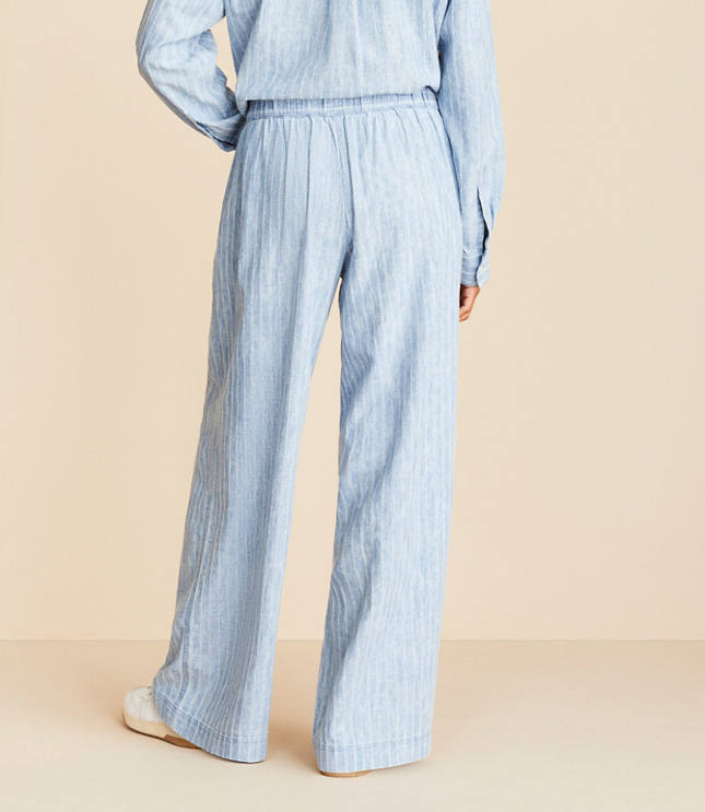 Petite Lou & Grey Striped Straight Pants