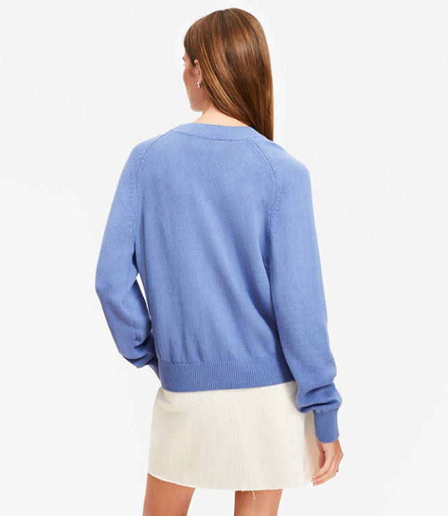 Petite V-Neck Pocket Cardigan