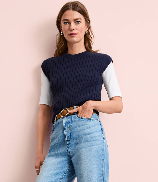 Ribbed Wedge Sweater