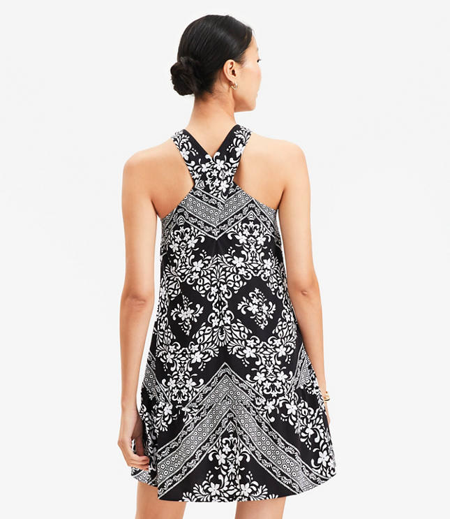 Tiled Criss Cross Back Mini Dress
