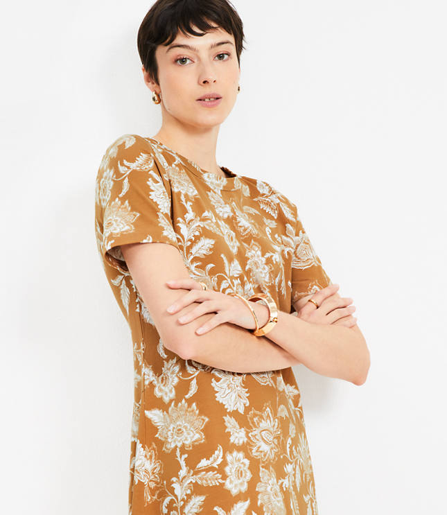 Petite Floral Seamed Mini Dress