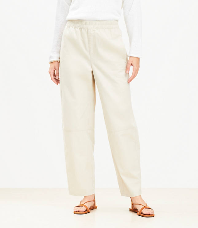 Pull On Barrel Pants in Twill