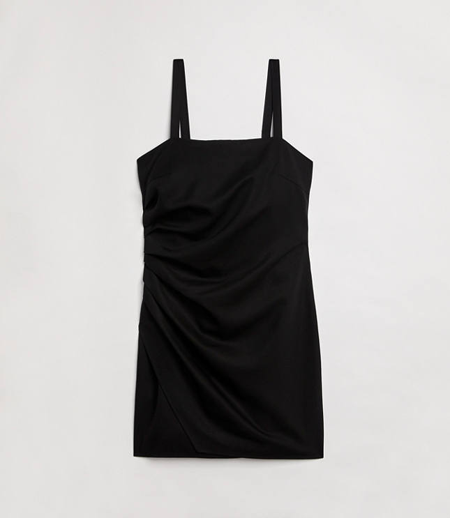 Petite LOFT Versa Pure Spun Pleated Tank Mini Dress