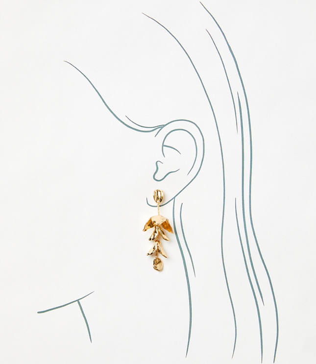 Leafed Drop Earrings