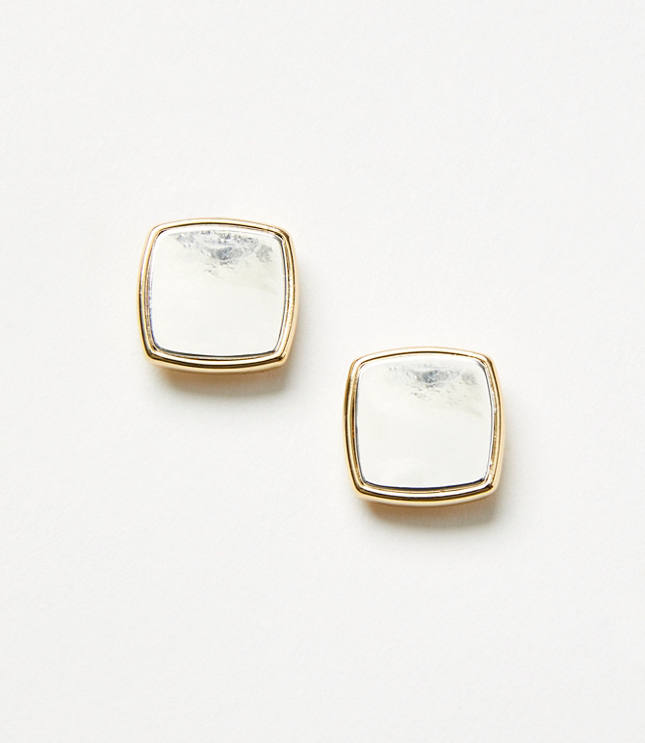 Mixed Metal Stud Earrings