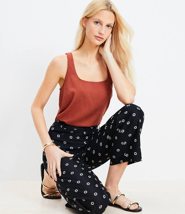 LINEN NO-SLEEVE SQUARE TOP (AS22-B2) | archi / カットソー