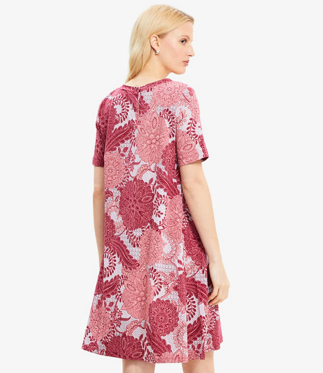 Petite Floral Mini Swing Dress