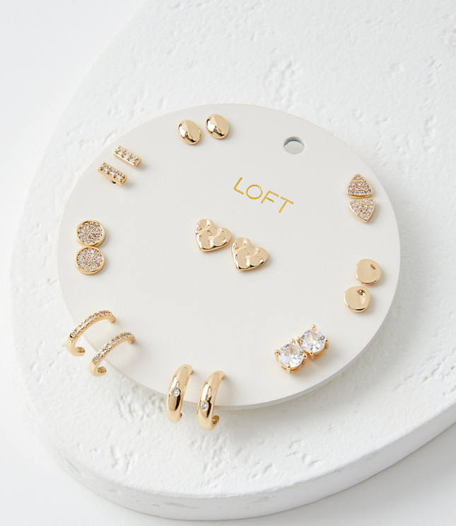 Heart Stud Earring Set