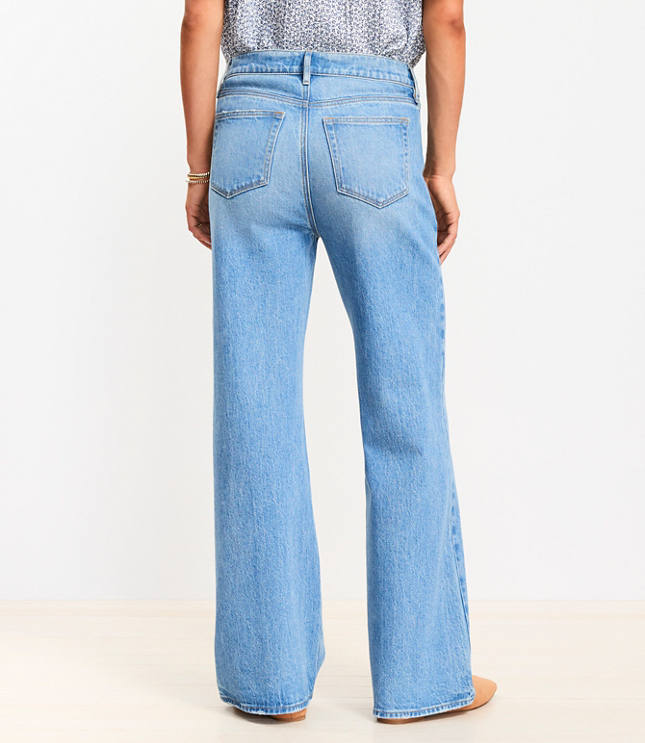 Curvy High Rise Wide Leg Jeans Vintage Indigo