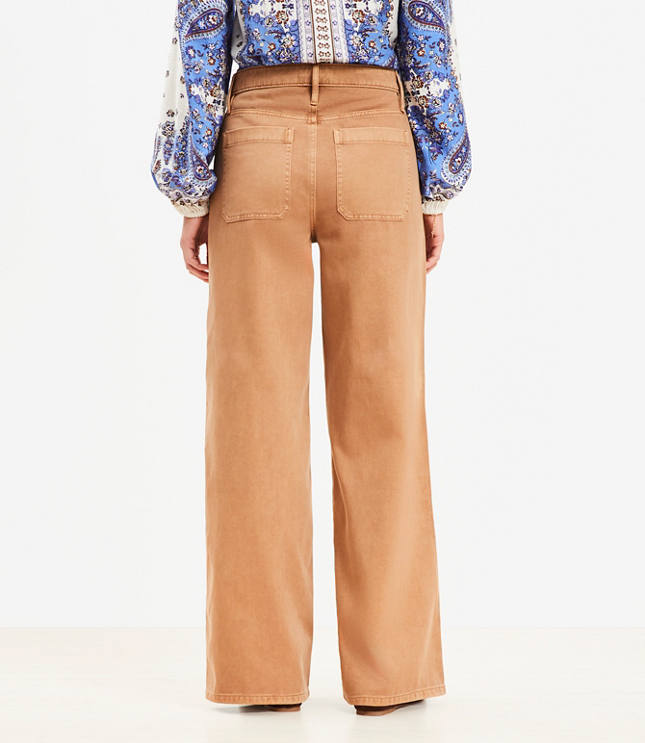 Curvy Wide Leg Carpenter Pants in Twill