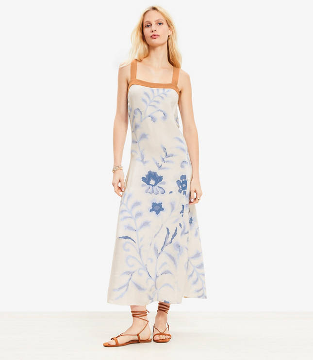 Petite Floral Strappy Maxi Dress