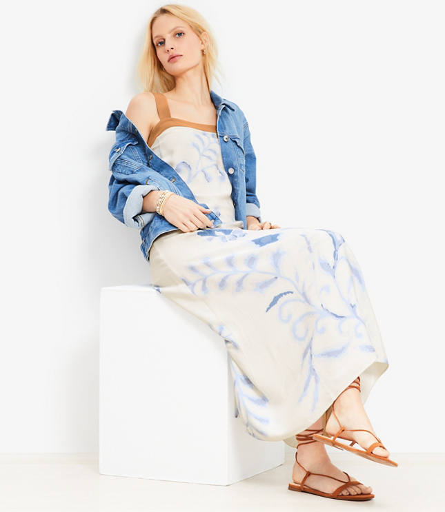 Petite Floral Strappy Maxi Dress