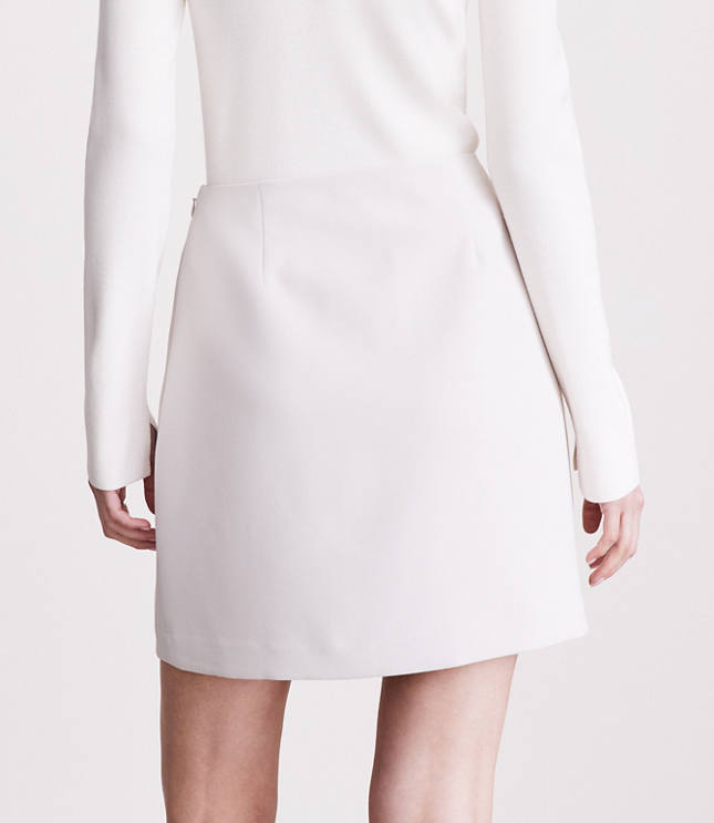 LOFT Versa Crepe Drape Welt Pocket Mini Skirt