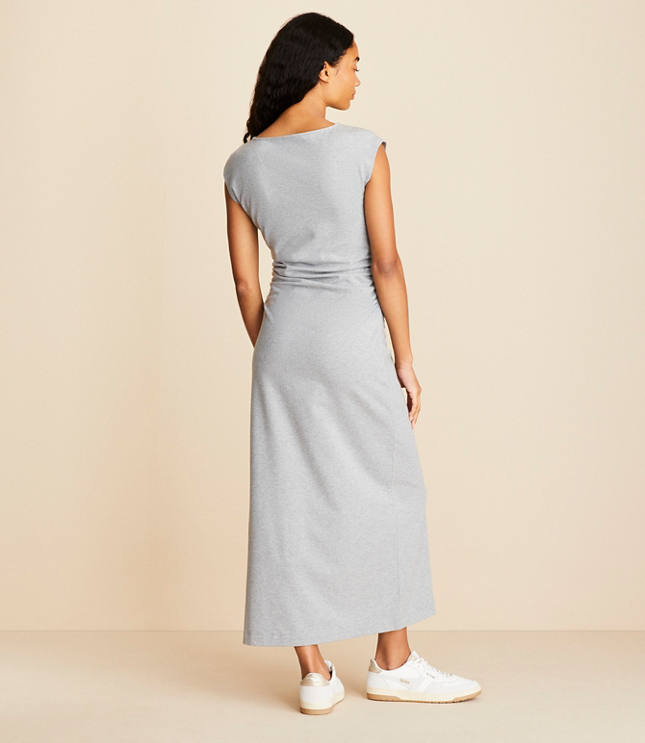 Lou & Grey Heathered Softened Boatneck Maxi Dress