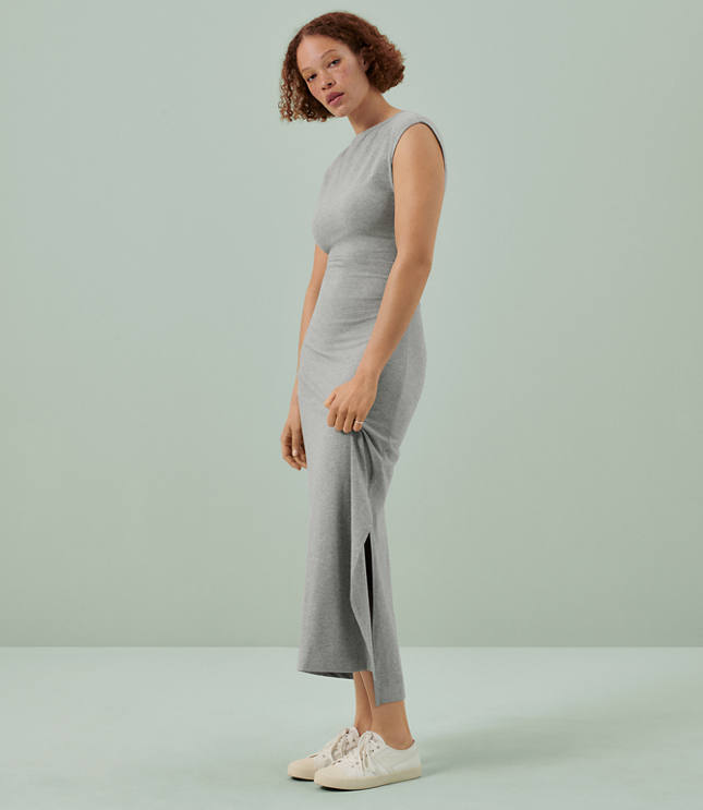 Lou & Grey Heathered Softened Boatneck Maxi Dress