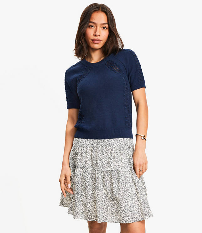 Petite Bobble Sweater Tee