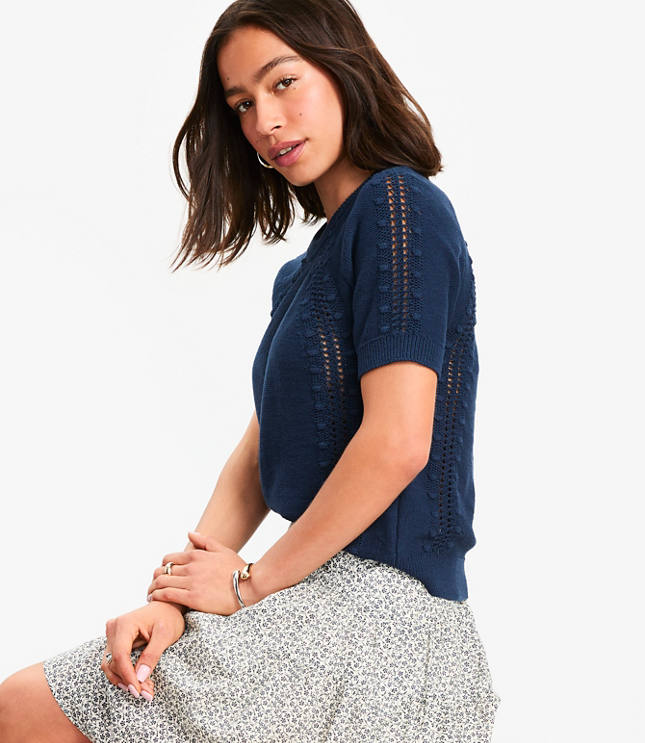 Petite Bobble Sweater Tee