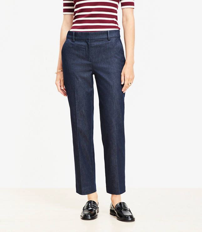 Petite Riviera Slim Pants in Refined Denim