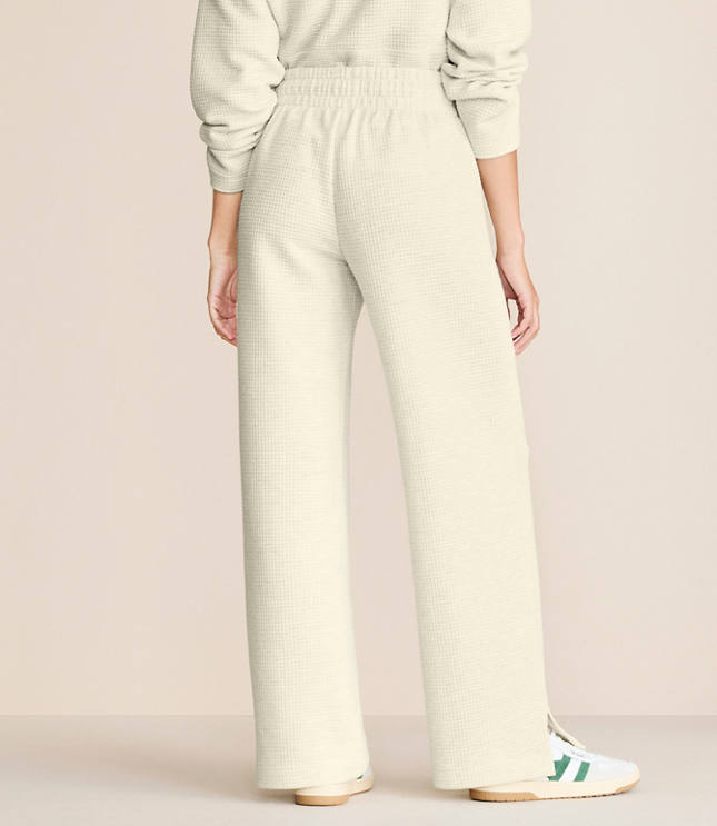 Lou & Grey Heathered Wafflestitch Straight Leg Pants