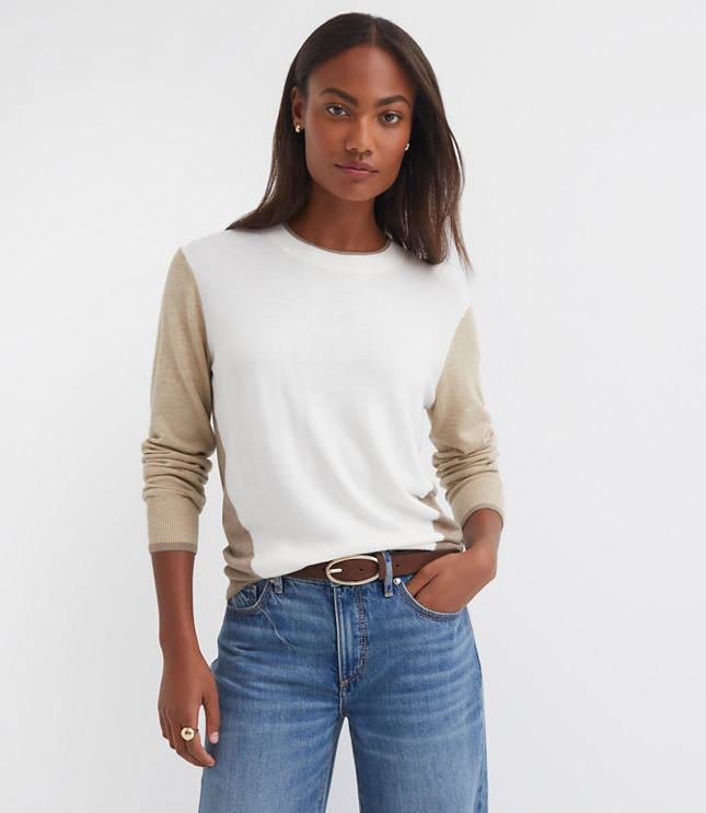 Petite Colorblock Luxe Knit Sweater