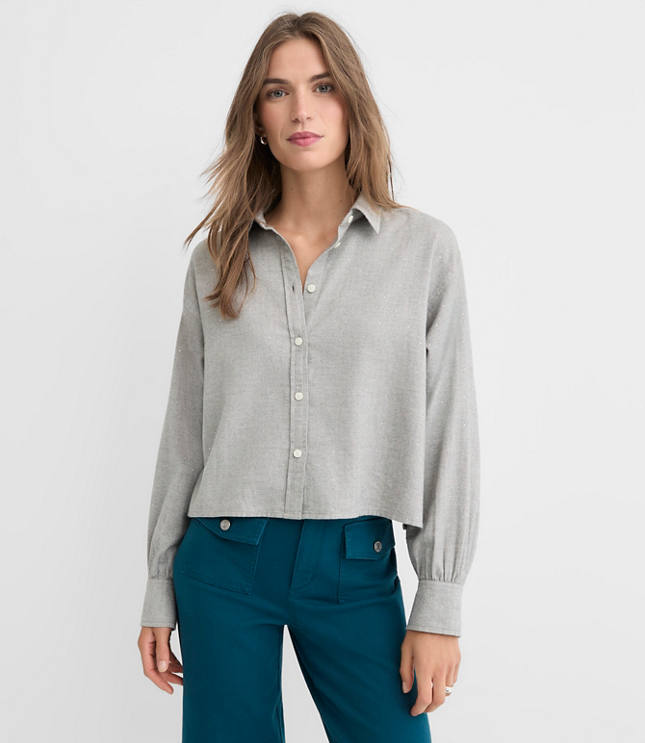 Sparkle Herringbone Modern Everyday Shirt