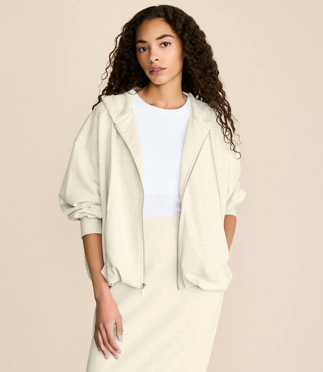 Lou & Grey Heathered Scubasoft Bubble Hoodie