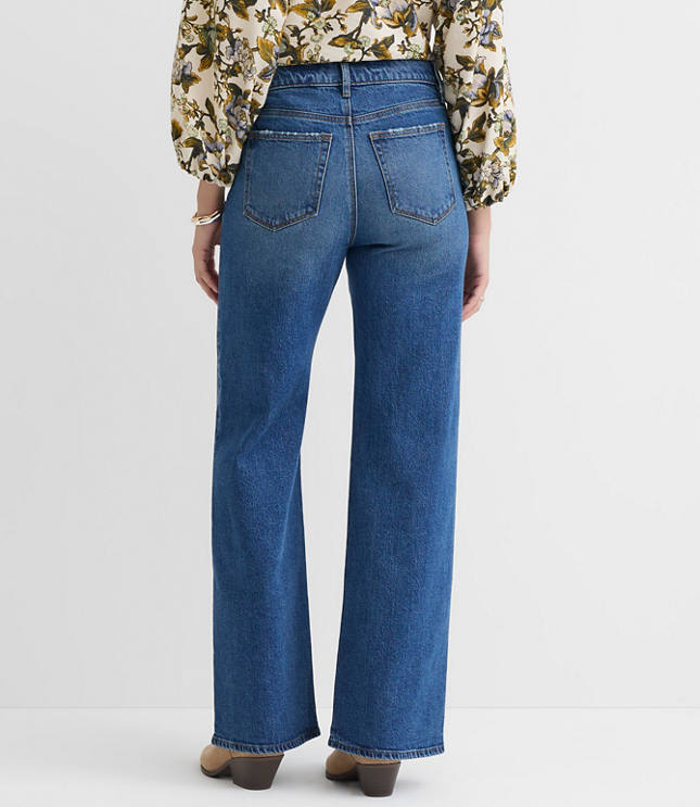 Curvy High Rise Wide Leg Jeans in Vintage Dark Wash