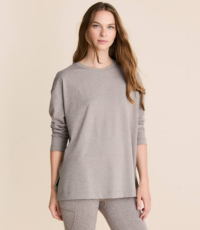 Lou & Grey Heathered Brushedsoft Tunic Top