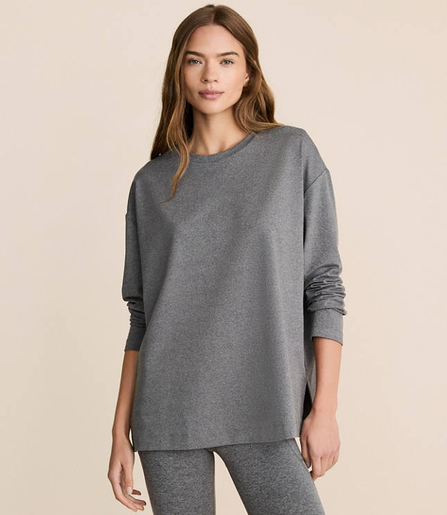 Lou & Grey Heathered Brushedsoft Tunic Top