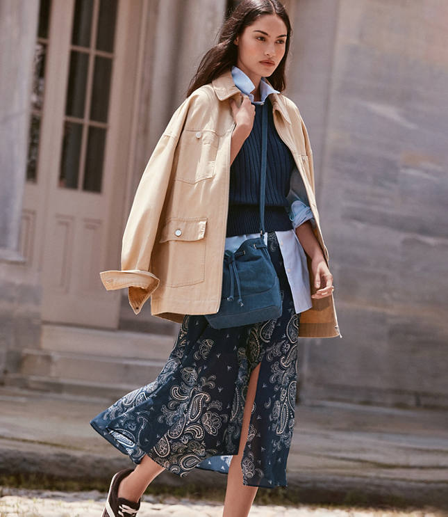 Paisley Chiffon Maxi Skirt