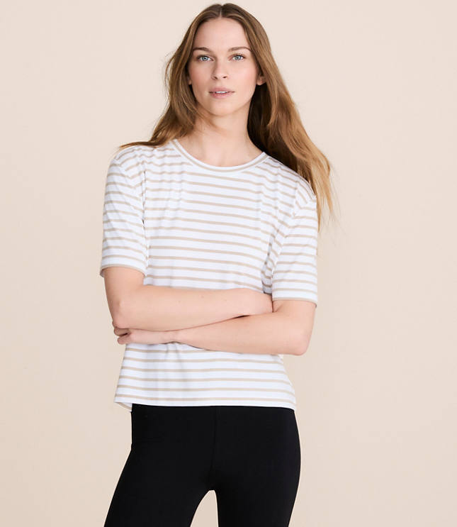 Petite Lou & Grey Striped Essential Modal Tee