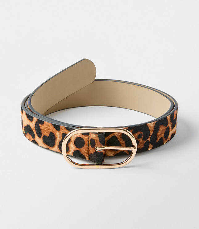 Leopard Print Haircalf Belt