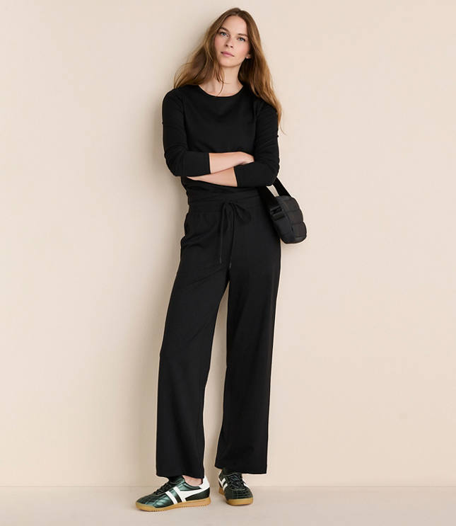 Lou & Grey Brushedsoft Slim Wide Leg Pants