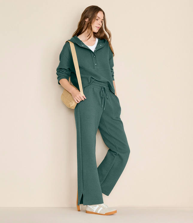 Lou & Grey Wafflestitch Straight Leg Pants