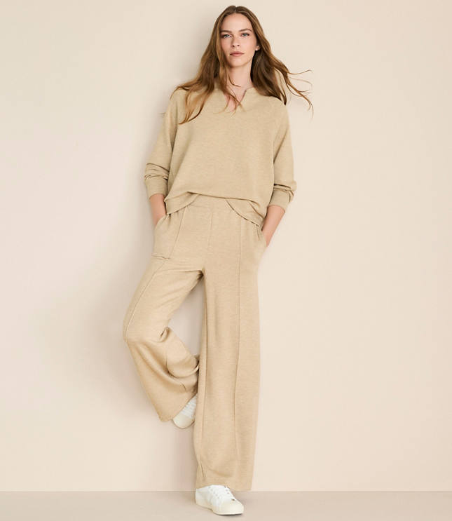 Petite Lou & Grey Scubasoft Pintucked Wide Leg Pants