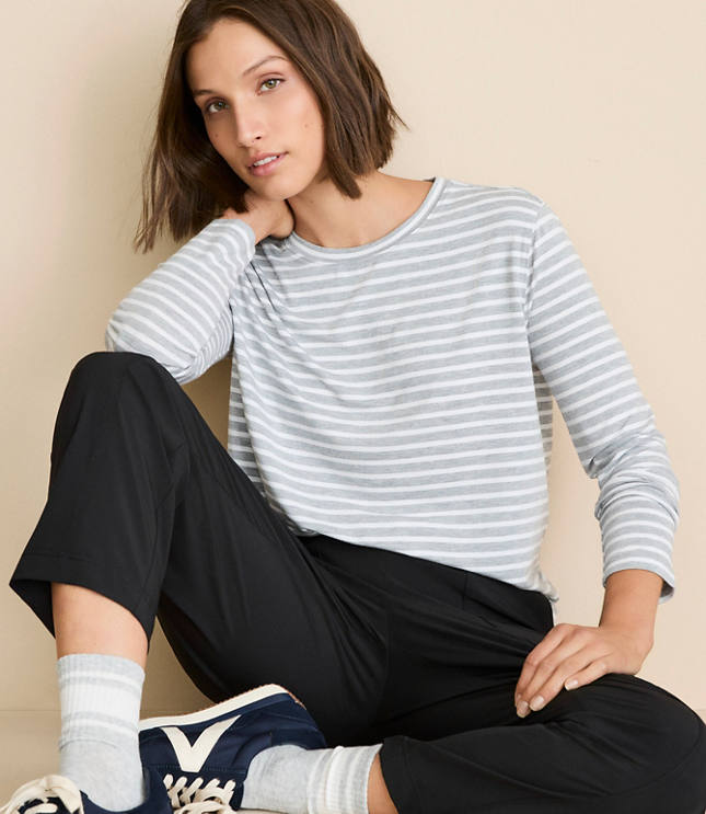 Lou & Grey Striped Essential Modal Tee