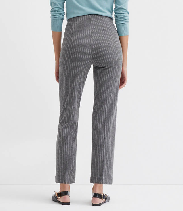 Petite Zip Pocket Straight Pants in Stripe