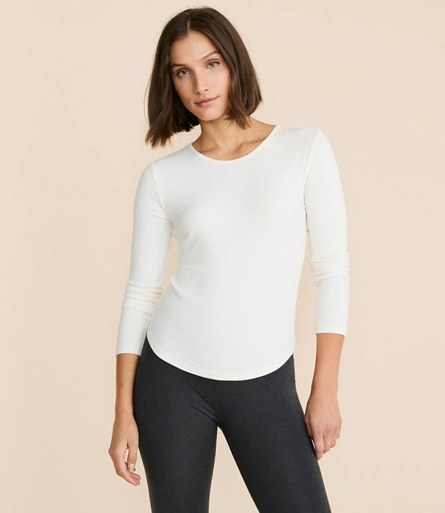 Lou & Grey Ribbed Shirttail Tee